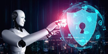 Bilgi gizliliğini korumak için siber güvenliği kullanan yapay zeka robotu