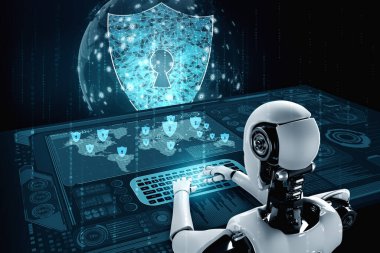 Bilgi gizliliğini korumak için siber güvenliği kullanan yapay zeka robotu
