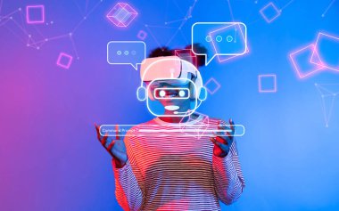 Explore the fusion of generative AI and chatbot engineering in a vibrant digital landscape, highlighting innovative virtual interactions and command-based solutions. XDMCP