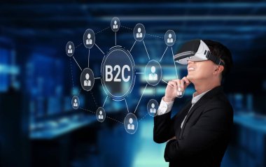 Explore the concept of business-to-consumer engagement through virtual reality, showcasing the connection between customers and innovative business strategies. XDMCP
