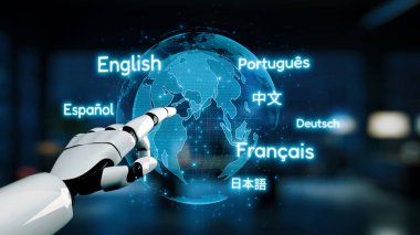 Yapay zeka, çok dilli sanal asistanlar, gerçek zamanlı dil çevirileri ve kültürel bağlantı için dijital araçlarla küresel dil iletişimini kurar. Çağ