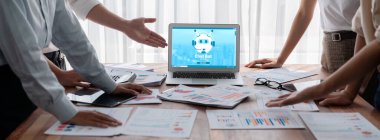 Chatbot yazılım uygulaması canlı çevrimiçi iş için otomatik olarak müşteri sorularına cevap verir