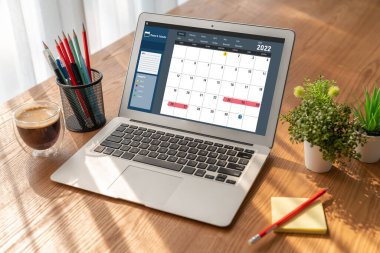 Kişisel düzenleyici ve çevrimiçi iş için mod zamanlama planlaması için bilgisayar yazılım uygulaması takvimiName