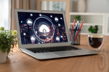 Mod uzak çalışma ve kişisel veri depolama için bulut hesaplama yazılımı