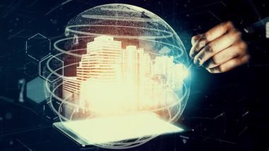 İnşaat tasarımında yenilikçi mimari ve yenilikçi mühendislik. Modern gayrimenkul ve emlak geliştirme kavramı.