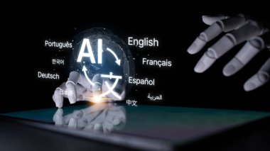 Yapay zeka dilleri, çok dilli asistanlar, akıllı çeviri araçları ve kültürler arası sanal öğrenme ortamları ile köprüleri kurar. Yapay Zeka Çizgisi