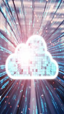 Akıllı paylaşım yazılımıyla bulut bilgisayarı ve çevrimiçi veri depolama. Yeni bilgi çağındaki küresel eğilimleri değiştiren akıllı dijital dönüşüm ve teknoloji bozulması kavramı .