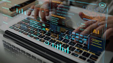 LLM Teknoloji, Büyük Veri, Makine Öğrenme, İş Desteği için Üretici AI, Geleceğin AI Teknolojisi ve Yapay Zeka Mühendisliği Asistan Beyin İşlemcisi. Thunk