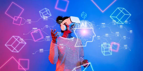 A futuristic illustration showcasing the intersection of generative AI and cloud data management, emphasizing innovation in artificial intelligence and user interaction technologies. XDMCP