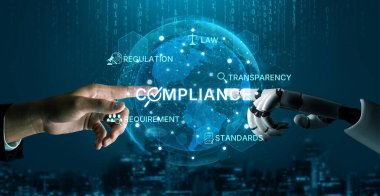 Yapay zeka, organizasyonları korumak ve şeffaflığı geliştirmek için otomatik politika kontrollerine, akıllı düzenleme sistemlerine ve akıllı denetlemeye uyulmasını sağlar. Yapay Zeka Çizgisi