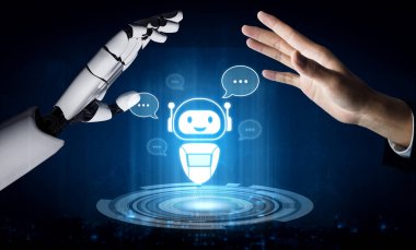 AI sohbet robotu kullanıcılarla akıllı iletişimi destekler, dijital etkileşim baloncukları aracılığıyla otomatik yanıtlar ve destek sağlar