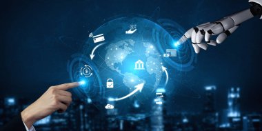 Yapay zeka dijital ödeme ağını yönetiyor, işlemleri doğruluyor, güvenliği arttırıyor ve bağlı platformlar aracılığıyla küresel finans transferlerini işliyor. Kefil