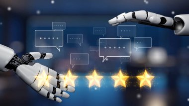 Yapay zeka, müşteri değerlendirmelerini tatmin, rafine hizmetleri geliştirmek ve marka itibarını artırmak için duygusal araçlar ve sanal asistanlarla analiz eder. Çağ