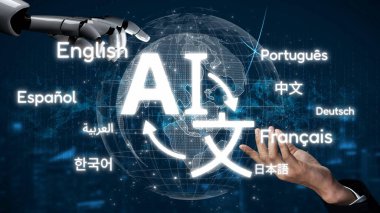 Birden fazla dille küresel iletişim, dijital çeviri araçları, çok dilli teknoloji, kültürler arası iletişim ve sanal dil öğrenme ortamları. Muxer