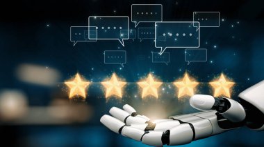 Yapay zeka, müşteri değerlendirmelerini tatmin, rafine hizmetleri geliştirmek ve marka itibarını artırmak için duygusal araçlar ve sanal asistanlarla analiz eder. Çağ