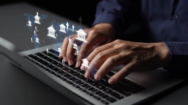 Çevrimiçi bankacılık ve dijital bankacılık yeniliği finans ve teknolojiyi birleştirir, çevrimiçi bankacılık sistemlerini optimize eder, mobil bankacılık hizmetleri ve kusursuz deneyim için fintech. Muxer