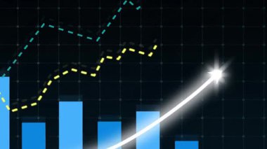 İma edici grafik grafiğindeki iş büyümesi konsepti pazarlama satışlarının gelecekteki hedefe arttığını gösteriyor. Şirket işlerinin yükselmesi için mükemmel bir mali durum. Finans ve para 3B oluşturma .