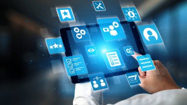 Kişisel hizmet, müşteri yolculuğu ve adaptif dijital etkileşim için kişiselleştirme, kullanıcı profili ve deneyim tasarımı gösteren kişiselleştirme simgeleri. Gist