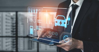 Pil durumu, enerji kullanımı, yenilenebilir entegrasyon ve temiz enerji geçişini desteklemek için CO2 etkisine sahip elektrikli araçlar için gösterge paneli şarj ediliyor