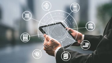 Çevrimiçi bankacılık ve dijital bankacılık yeniliği finans ve teknolojiyi birleştirir, çevrimiçi bankacılık sistemlerini optimize eder, mobil bankacılık hizmetleri ve kusursuz deneyim için fintech. Spire.