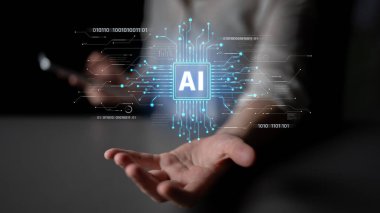 LLM Teknoloji, Büyük Veri, Makine Öğrenme, İş Desteği için Üretici AI, Geleceğin AI Teknolojisi ve Yapay Zeka Mühendisliği Asistan Beyin İşlemcisi. Eğri