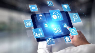 KPI simgeleri performans ölçümleri, hedefler ve başarı ölçümlerini gösterir. KPI işletmelerin ilerlemesini izlemesine yardımcı olur, KPI yönetimi destekler ve KPI strateji sonuçlarını geliştirir. Gist