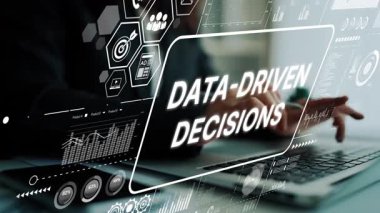 Modern Teknoloji, İş Büyümesi ve Dijital Çağ 'da Gelişim için Veri-güdümlü Kararlar Veriyor. Asemptotik akıllı veri analitiği.