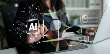 LLM Teknoloji, Büyük Veri, Makine Öğrenme, İş Desteği için Üretici AI, Geleceğin AI Teknolojisi ve Yapay Zeka Mühendisliği Asistan Beyin İşlemcisi. Eğri