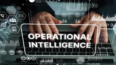 Laptop Klavyesinde Veri Görselleştirme Grafikleriyle Operasyonel Zeka Analizinin Yenilikçi Dijital Kaplaması. Asemptotik akıllı veri analitiği.