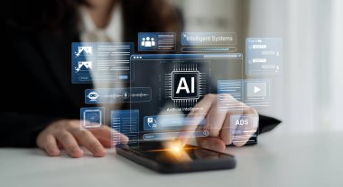 LLM Teknoloji, Büyük Veri, Makine Öğrenme, İş Desteği için Üretici AI, Geleceğin AI Teknolojisi ve Yapay Zeka Mühendisliği Asistan Beyin İşlemcisi. Eğri