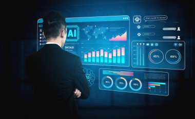 LLM Teknoloji, Büyük Veri, Makine Öğrenme, İş Desteği için Üretici AI, Geleceğin AI Teknolojisi ve Yapay Zeka Mühendisliği Asistan Beyin İşlemcisi. Eğri