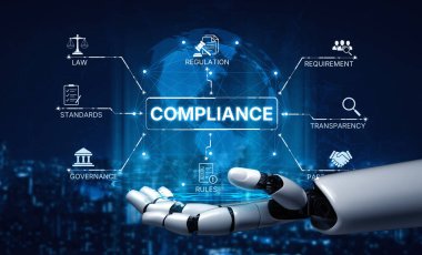 Yapay zeka, organizasyonları korumak ve şeffaflığı geliştirmek için otomatik politika kontrollerine, akıllı düzenleme sistemlerine ve akıllı denetlemeye uyulmasını sağlar. Yapay Zeka Çizgisi